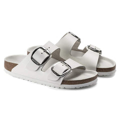 Arizona Big Buckle Natural Leather - White