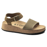 Glenda Suede Leather/Textile - Faded Khaki