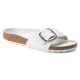 Madrid Big Buckle Natural Leather - White