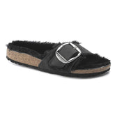 Madrid Big Buckle Shearling Natural Leather Oiled - Black