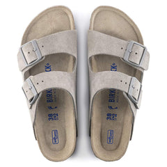 Arizona Soft Footbed Suede Leather - Stone Coin