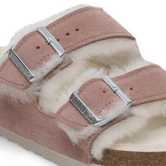 Arizona Shearling Suede Leather - Pink Clay