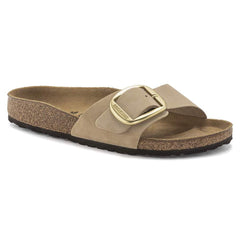 Madrid Big Buckle Natural Leather Nubuck - Sandcastle