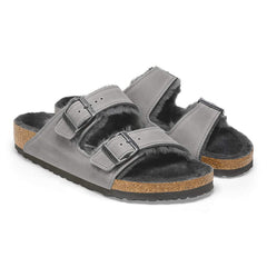 Arizona Shearling Waxy Leather Oiled - Iron