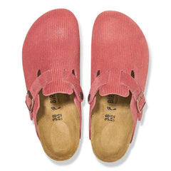 Boston Suede Leather Embossed - Corduroy Sienna Red
