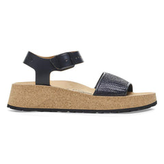 Glenda Raffia Natural Leather/Synthetics - Black