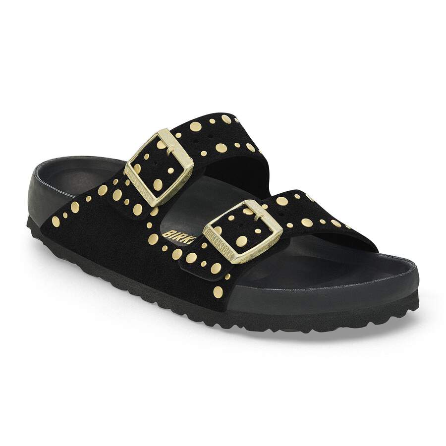 Arizona Rivet Suede Leather - Black
