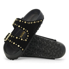 Arizona Rivet Suede Leather - Black