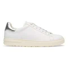 Bend Low Natural Leather - White/Metallic Silver