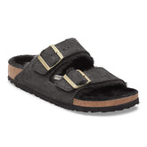 Arizona Shearling Suede Leather/Fur - Black Suede Shimemring