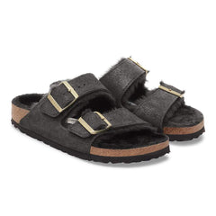 Arizona Shearling Suede Leather/Fur - Black Suede Shimemring