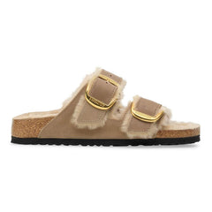 Arizona Big Buckle Shearling Natural Leather Oiled - Tobacco Brown