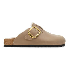 Boston Big Buckle Shearling Natural Leather Oiled - Tobacco Brown