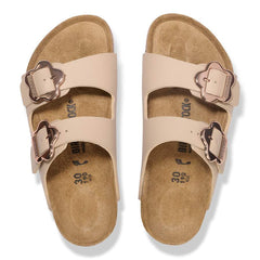 Arizona Flower Buckle Kids Birko-Flor - Sandcastle