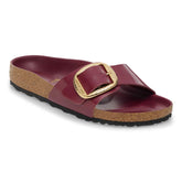 Madrid Big Buckle Natural Leather Patent - Zinfandel High Shine