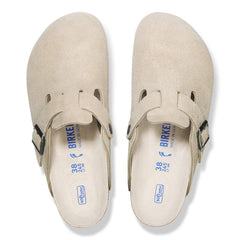 Boston Soft Footbed Suede Leather - Oyster Tonal