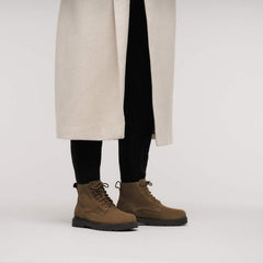 Highwood Lace Mid Women Suede Leather - Dark Tea