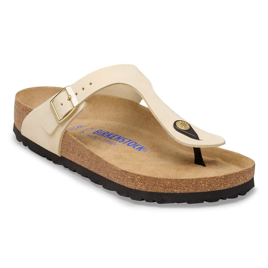 Gizeh Soft Footbed Nubuck Leather - Ecru