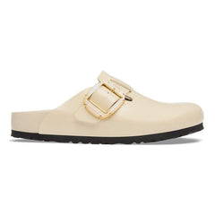 Boston Big Buckle Natural Leather Patent - High-Shine Oyster