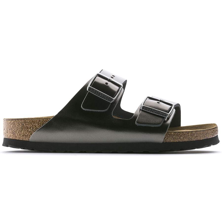 Arizona Soft Footbed Natural Leather - Metallic Anthracite