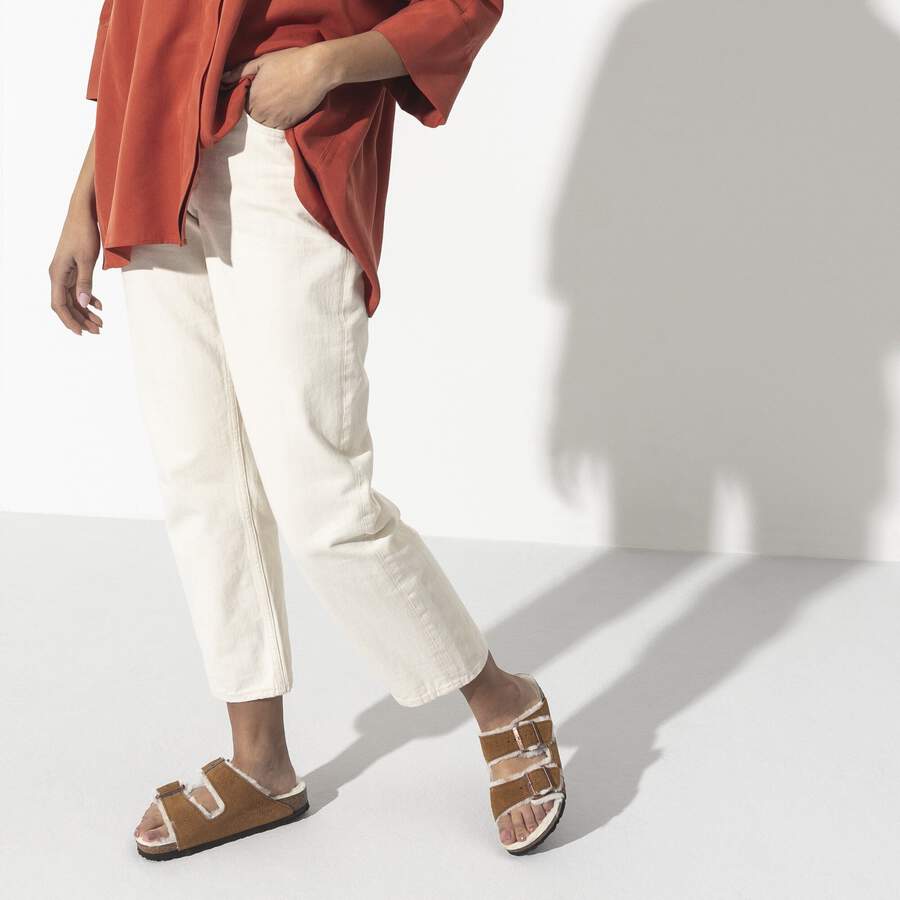 Arizona Shearling Suede Leather/Fur - Mink