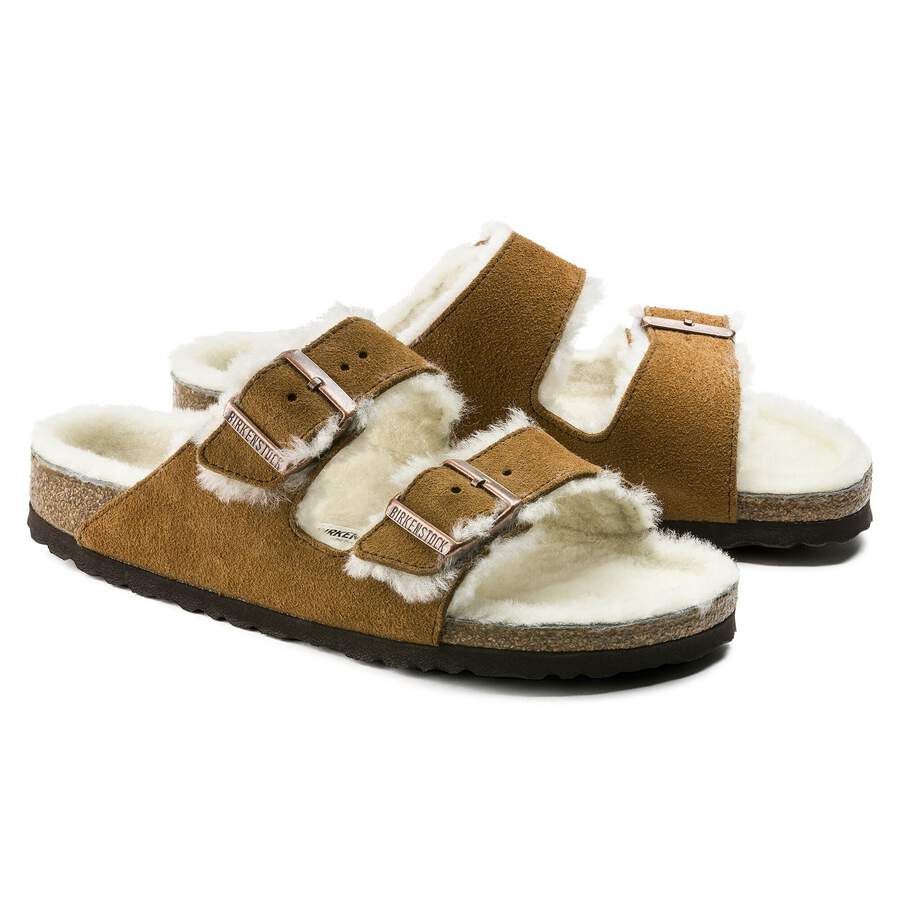 Arizona Shearling Suede Leather/Fur - Mink