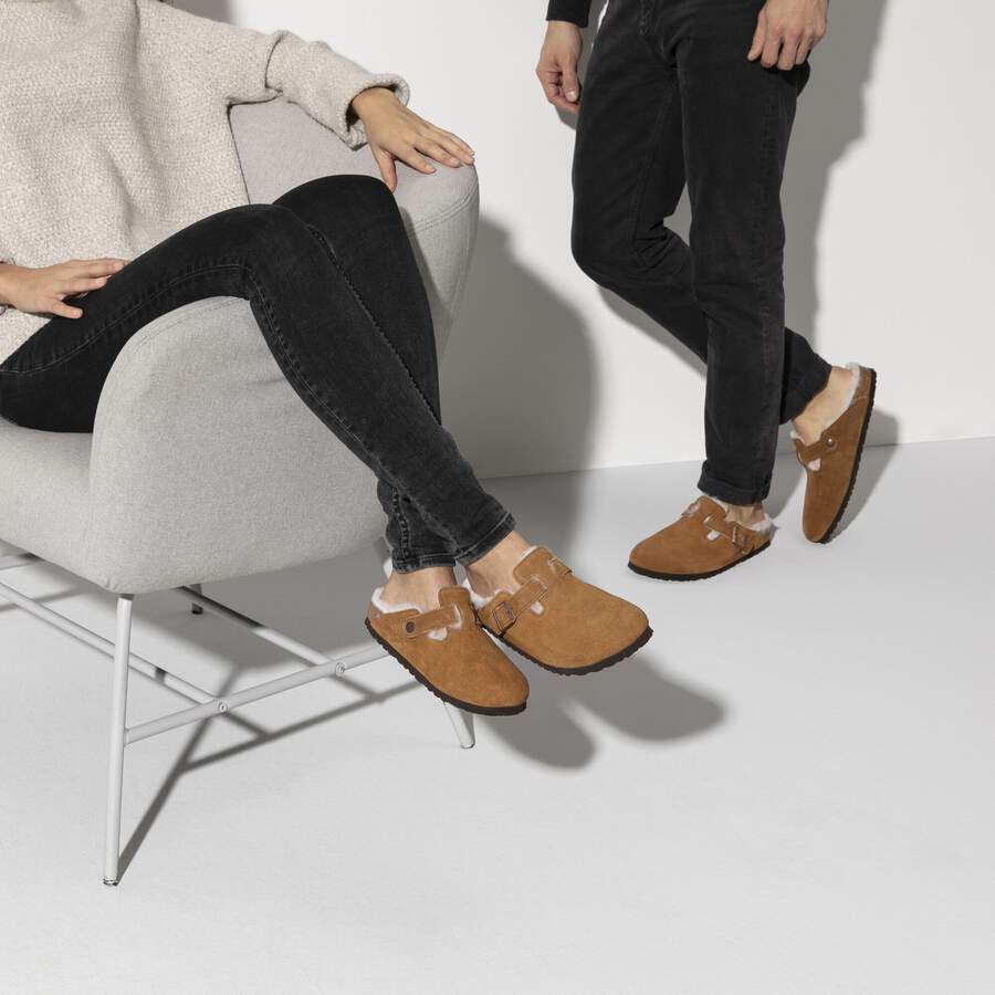 Boston Shearling Suede Leather - Mink