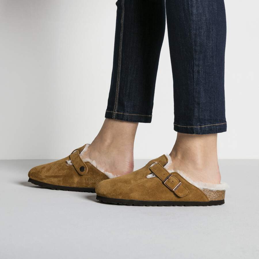 Boston Shearling Suede Leather - Mink
