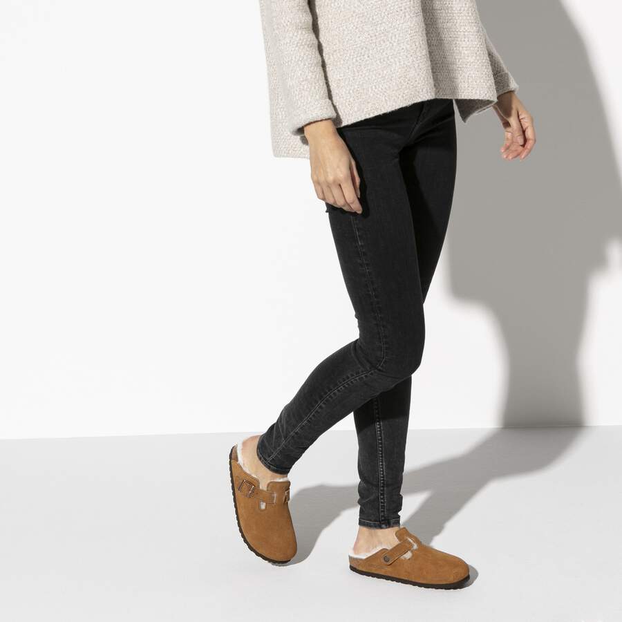 Boston Shearling Suede Leather - Mink