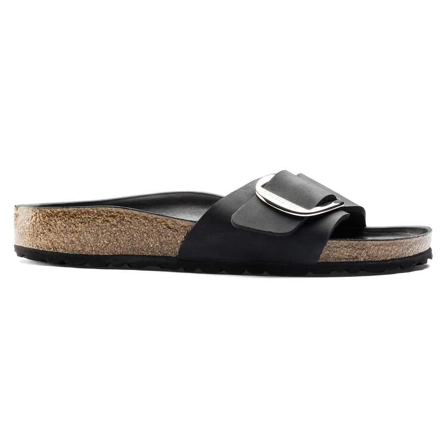 Madrid Big Buckle Natural Leather Oiled - Black