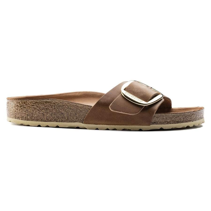 Madrid Big Buckle Natural Leather Oiled - Cognac