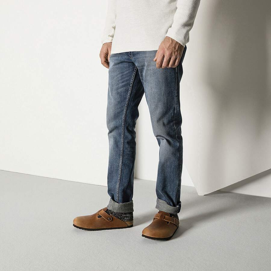 Cotton Slub Men Cotton/Polyamid/Elastane - Black/Gray