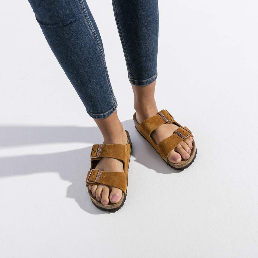 Arizona Soft Footbed Suede Leather - Mink