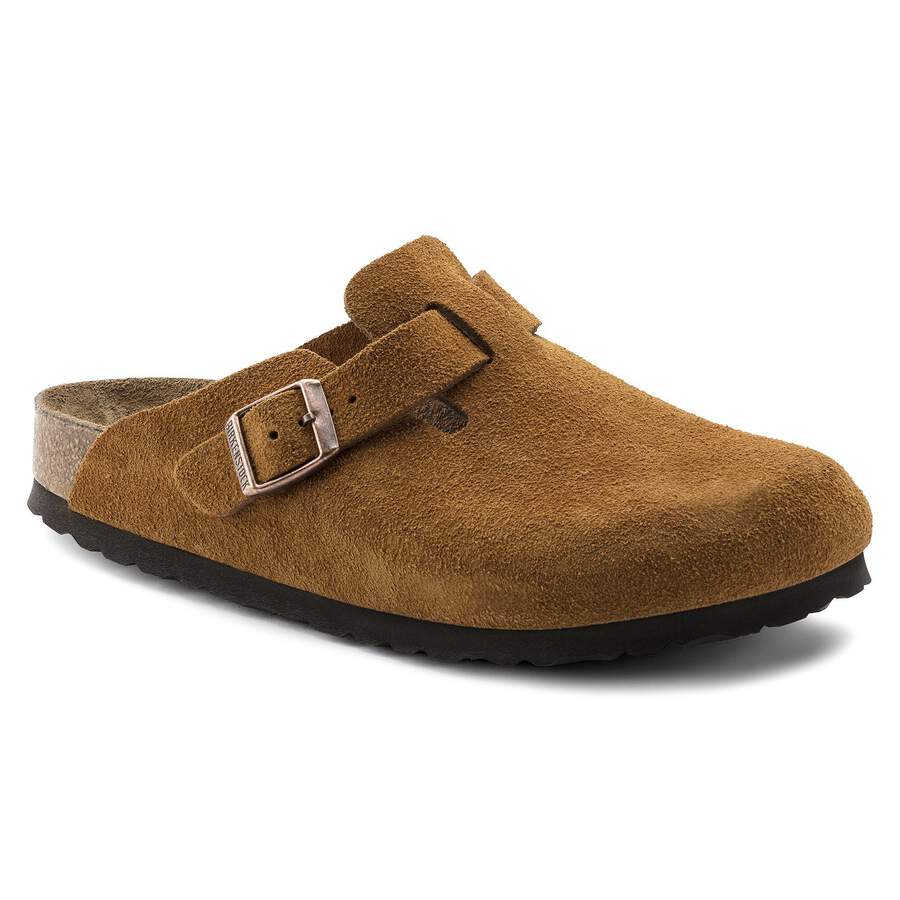 Boston Soft Footbed Suede Leather - Mink