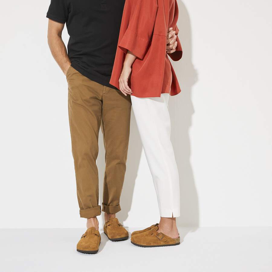 Boston Soft Footbed Suede Leather - Mink