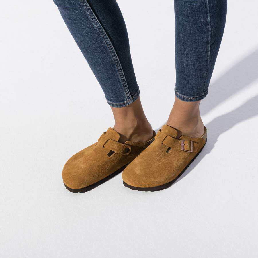 Boston Soft Footbed Suede Leather - Mink