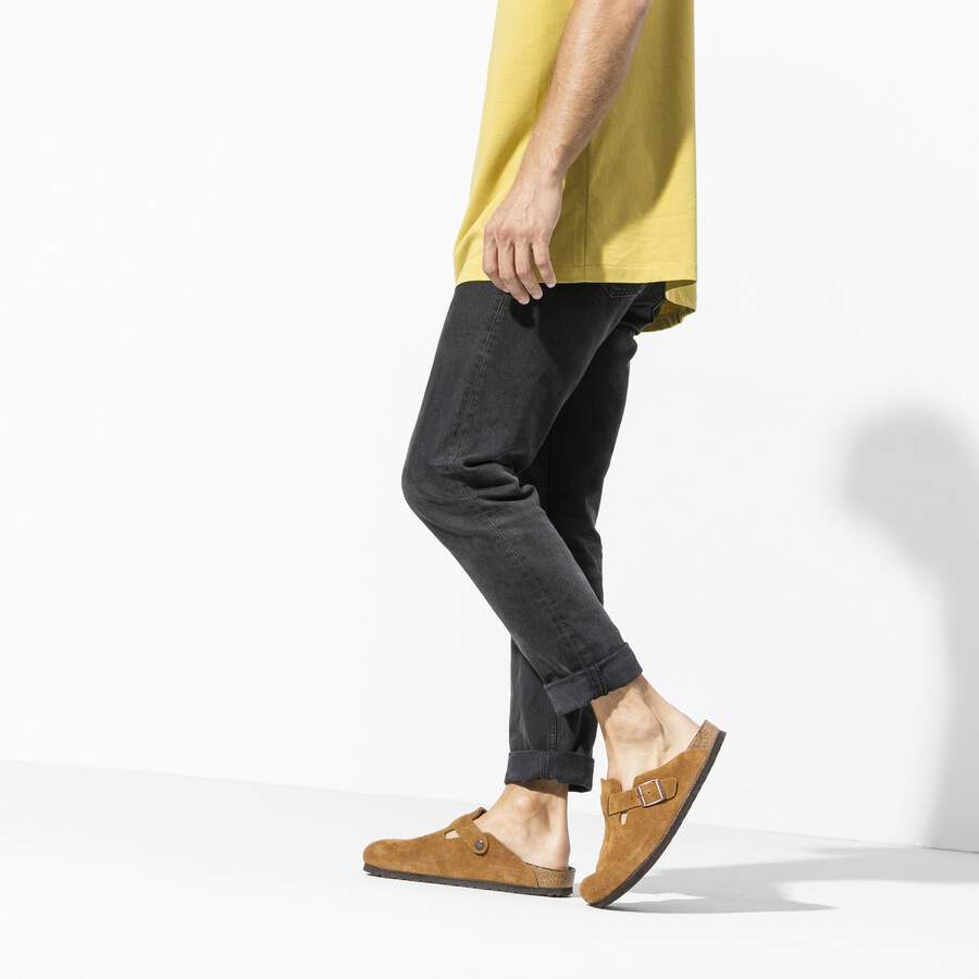 Boston Soft Footbed Suede Leather - Mink