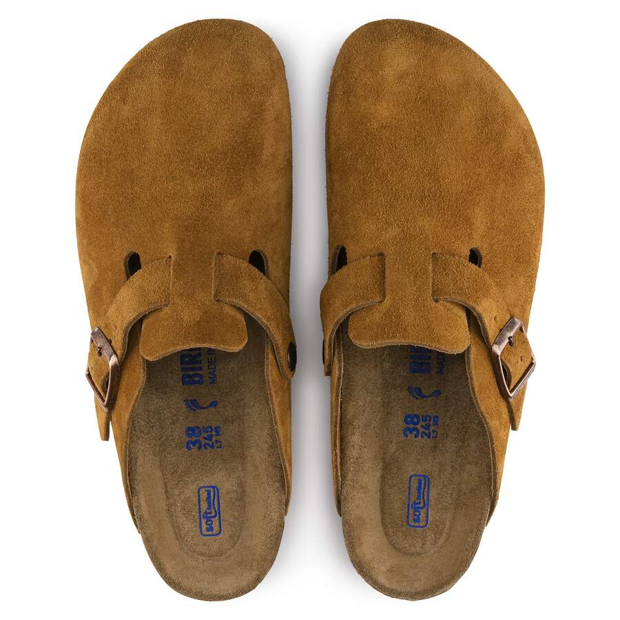 Boston Soft Footbed Suede Leather - Mink