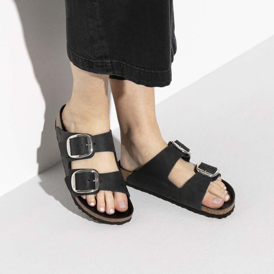 Arizona Big Buckle Natural Leather Oiled - Black