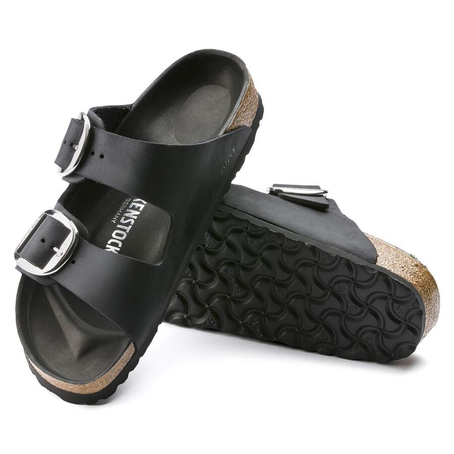Arizona Big Buckle Natural Leather Oiled - Black