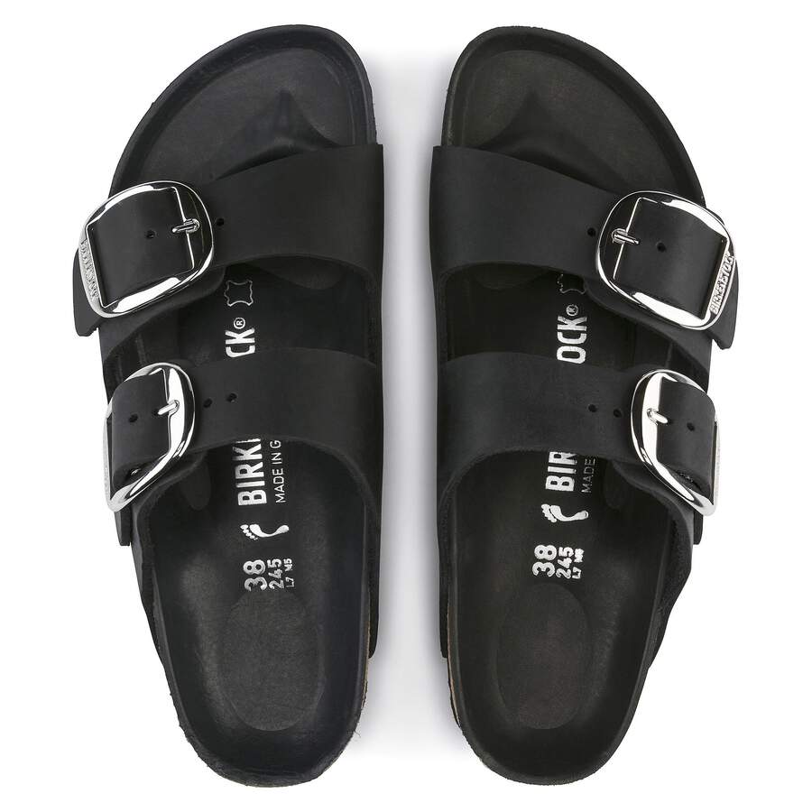 Arizona Big Buckle Natural Leather Oiled - Black