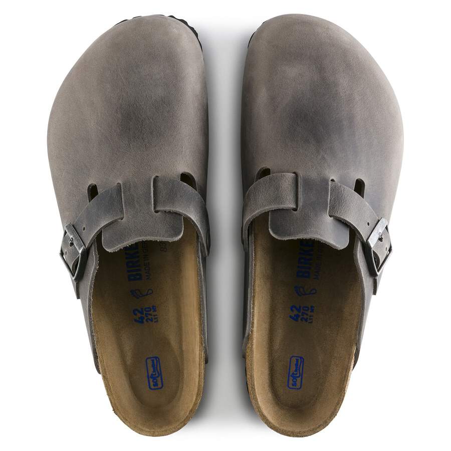 Boston Soft Footbed Natural Leather Oiled - Iron