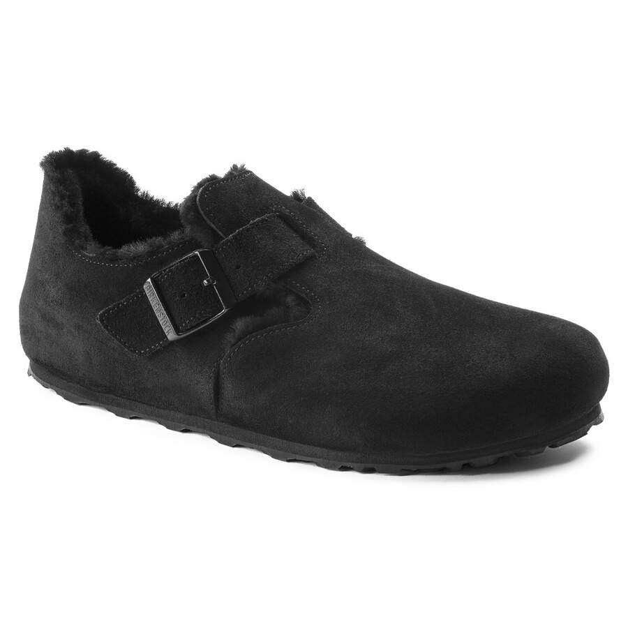 London Shearling Suede Leather - Black