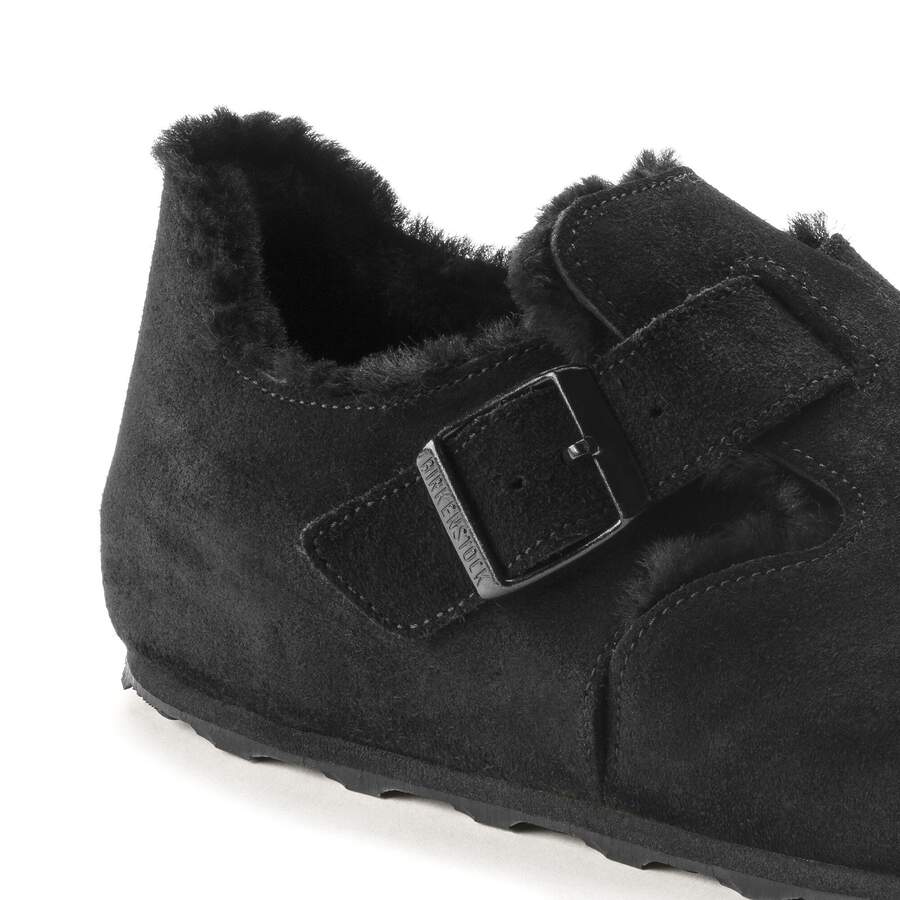 London Shearling Suede Leather - Black