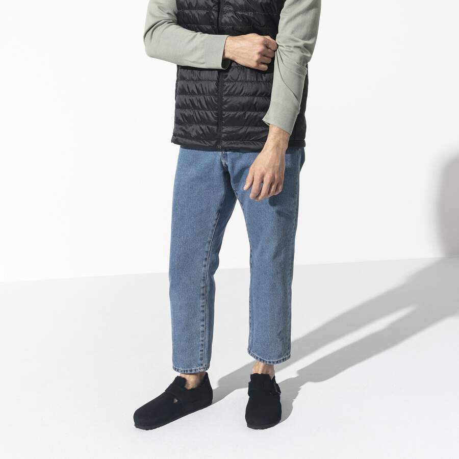 London Shearling Suede Leather - Black