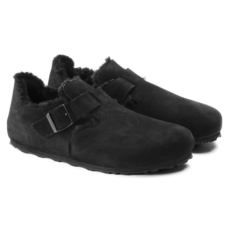 London Shearling Suede Leather - Black