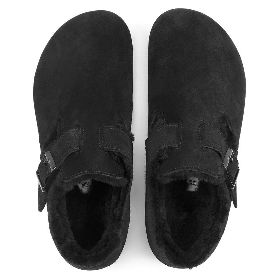 London Shearling Suede Leather - Black
