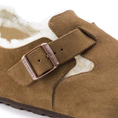 London Shearling Suede Leather - Dark Tea