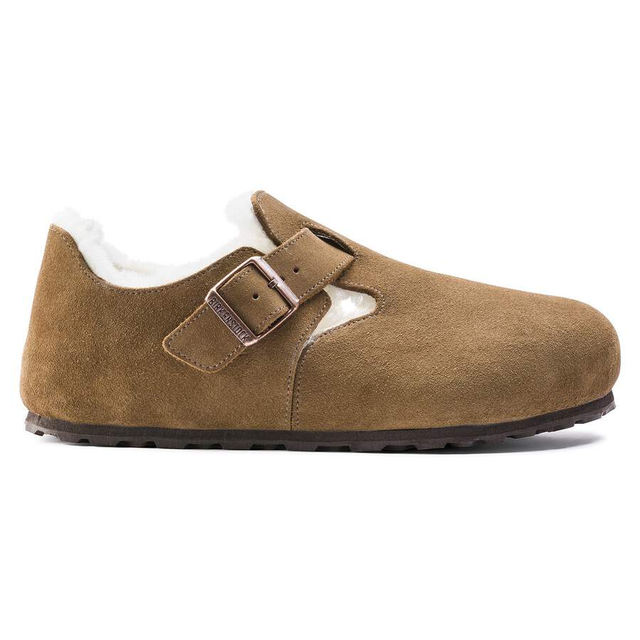 London Shearling Suede Leather - Dark Tea