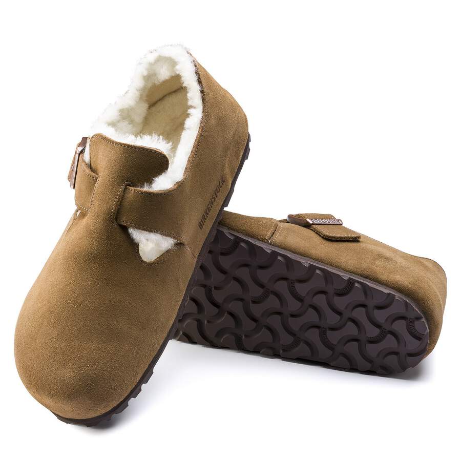 London Shearling Suede Leather - Dark Tea